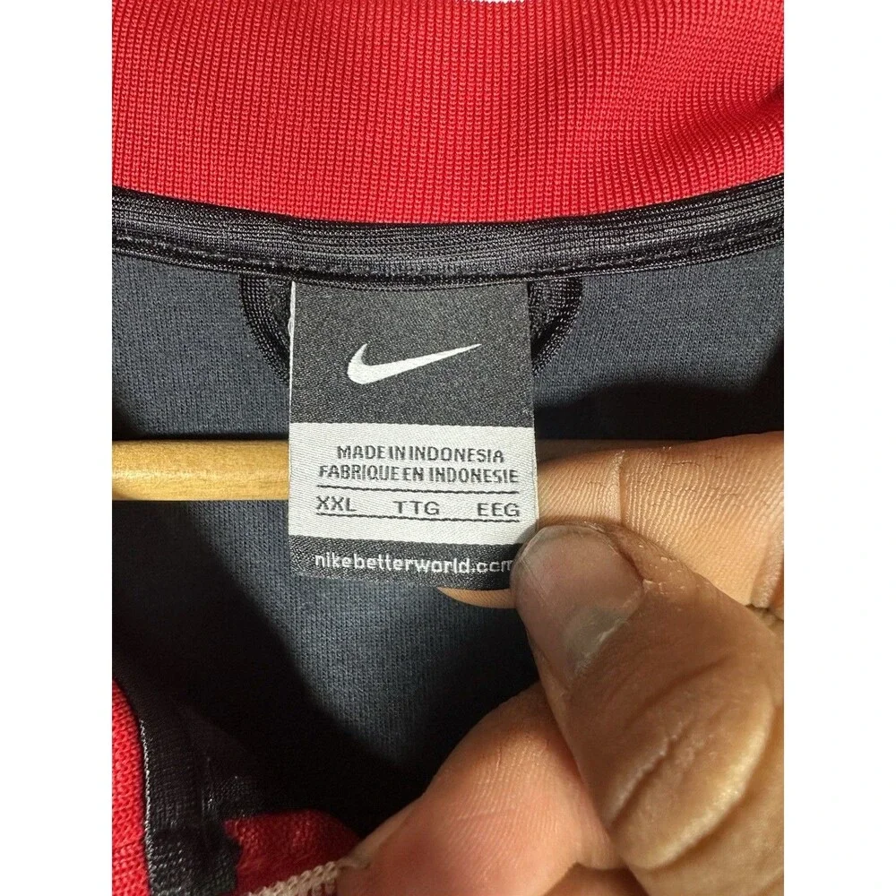 VTG Nike Manchester United 2012-13 Track Jacket Mens 2XL Black Red White